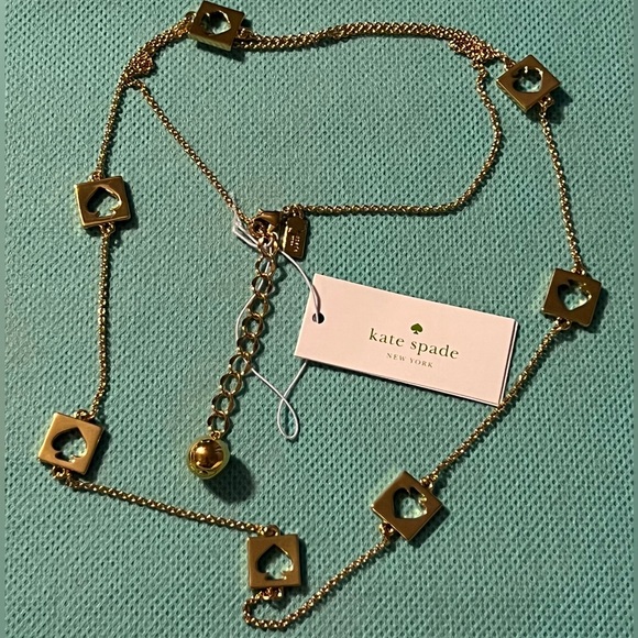 KATE SPADE “HOLE PUNCH SPADE” NECKLACE & EARRINGS - Picture 6 of 10